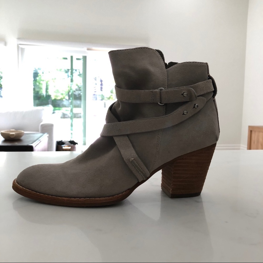 SAM EDELMAN Booties Light Taupe Suede 8